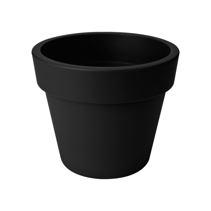 green basics top planter 30cm living black